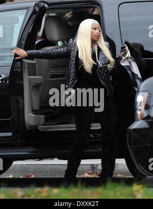 Nicki Minaj 'American Idol' judges arrive for the auditions taping of Hollywood week Los Angeles California- 12.12.12 Featuring: Nicki Minaj Where: Los Angeles CA United States When: 12 Dec 2012 Stock Photo