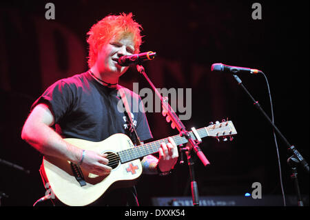 Ed Sheeran 101.9FM The Mix presents Miracle on State Street at the Chicago Theater in Chicago. Featuring: Ed Sheeran Where: Illinois United States When: 14 Dec 2012 Stock Photo