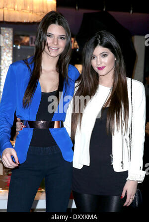 Kendall Jenner and Kylie Jenner appear at Kardashian Khaos inside The Mirage Hotel & Casino Las Vegas Nevada - 15.12.12 Featuring: Kendall Jenner and Kylie Jenner Where: United States When: 15 Dec 2012 Stock Photo