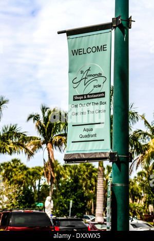 Welcome to St. Armands Circle Banner Stock Photo