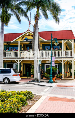 Shops and Restaurants on St. Armands Circle Island FL Stock Photo