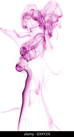 purple abstract smoke isolated on white background Stock Photo