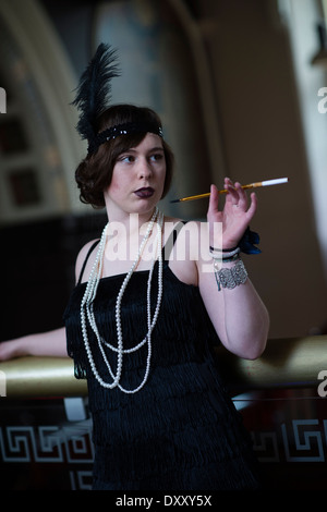 gatsby cigarette Holder Beatnik & stepping into a themed photo booth A vintage 1920's cigarette girl