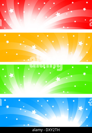 Vector colorful banners; clip-art Stock Photo