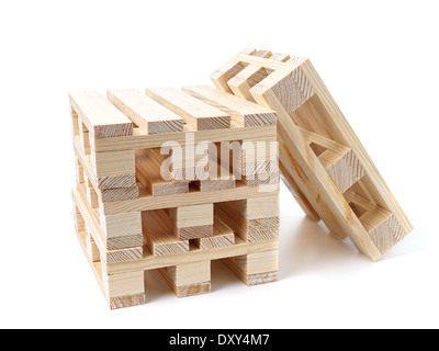 Wooden warehouse pallets shot over white background Stock Photo