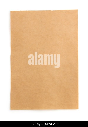 brown paper isolated on white background Stock Photo