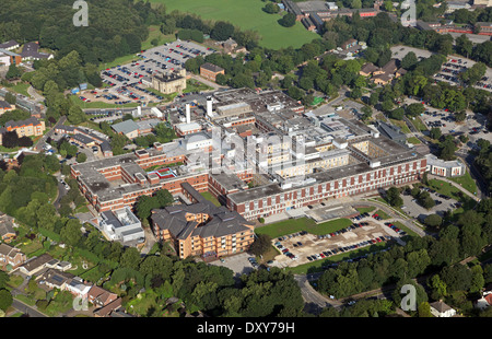 aerial view of Rotherham Hospital in South Yorkshire Stock Photo