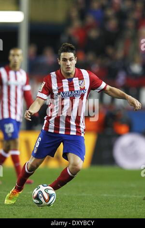 Madrid, Spain. 11th Feb, 2014. Koke (Atletico) Football/Soccer : Spanish 'Copa del Rey' match between Atletico de Madrid and Real Madrid, at the Vicente Calderon Stadium in Madrid, Spain . © AFLO/Alamy Live News Stock Photo