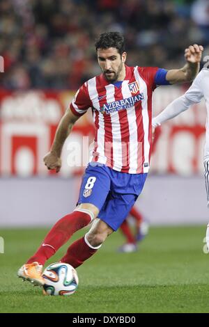 Madrid, Spain. 11th Feb, 2014. Raul Garcia (Atletico) Football/Soccer : Spanish 'Copa del Rey' match between Atletico de Madrid and Real Madrid, at the Vicente Calderon Stadium in Madrid, Spain . © AFLO/Alamy Live News Stock Photo