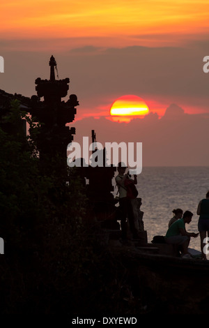 Tanah Lot Temple sunset time , Bali, Indonesia Stock Photo