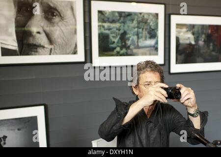 Exhibit of singer Lou Reed's photography at the Matadero Featuring: Lou Reed Where: Madrid Spain When: 16 Nov 2012 Stock Photo