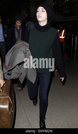 Celebrities at LAX airport Stock Photo - Alamy