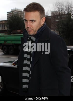 X Factor finalists and judges arrive at the rehearsal studios Featuring: Gary Barlow Where: London England When: 26 Nov 2012 Stock Photo