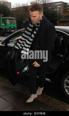 X Factor finalists and judges arrive at the rehearsal studios Featuring: Gary Barlow Where: London England When: 26 Nov 2012 Stock Photo