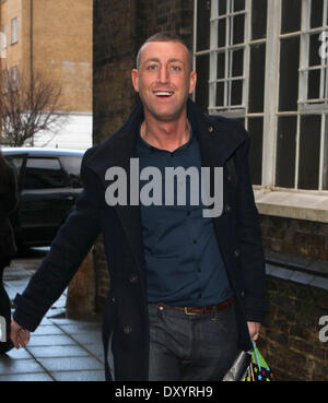 X Factor finalists and judges arrive at the rehearsal studios Featuring: Christopher Maloney Where: London England When: 26 Nov 2012 Stock Photo