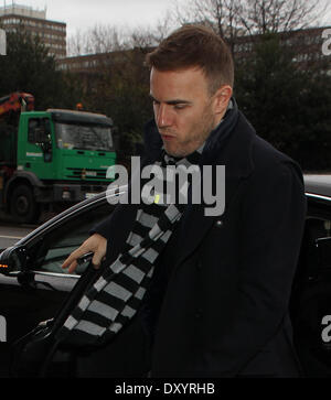 X Factor finalists and judges arrive at the rehearsal studios Featuring: Gary Barlow Where: London England When: 26 Nov 2012 Stock Photo