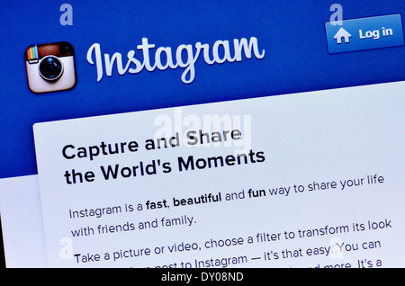 Computer screen shot - Instagram website Stock Photo