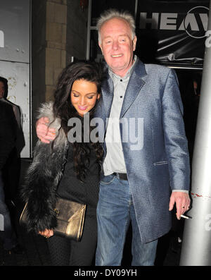 Former Coronation Street stars on a night out at Heaven Featuring: Michelle Keegan,Bruce Jones Where: Manchester England When: 09 Dec 2012 Stock Photo