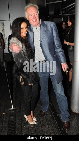 Former Coronation Street stars on a night out at Heaven Featuring: Michelle Keegan,Bruce Jones Where: Manchester England When: 09 Dec 2012 Stock Photo