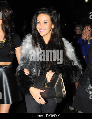 Former Coronation Street stars on a night out at Heaven Featuring: Michelle Keegan,Bruce Jones Where: Manchester England When: 09 Dec 2012 Stock Photo