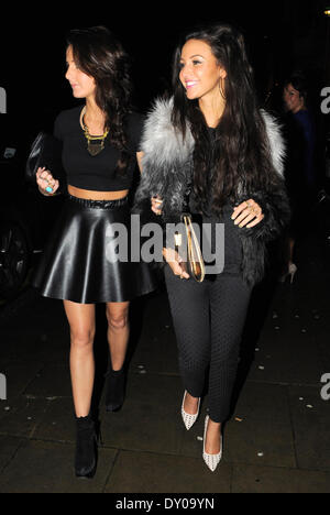 Former Coronation Street stars on a night out at Heaven Featuring: Michelle Keegan,Bruce Jones Where: Manchester England When: 09 Dec 2012 Stock Photo