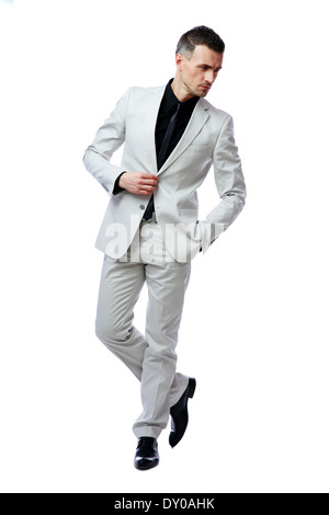 Studio shot of a handsome businessman isolated on a white background Stock Photo