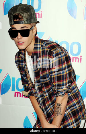 8 December 2012 - Sunrise, Florida - : Justin Bieber attends the Y100's  Jingle Ball 2012 at the BB&T Center on December 8, 2012 in Miami. Photo  Credit: aetphoto/Sipa USA Stock Photo - Alamy