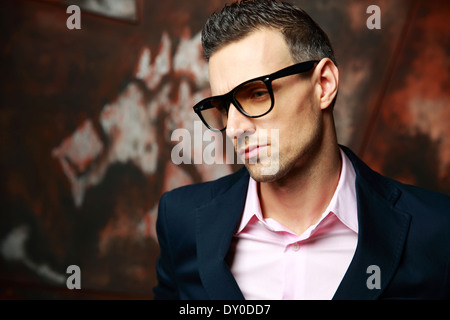 Portrait of a modern thoughtful businessman Stock Photo