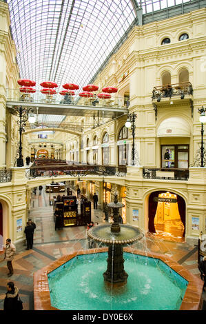 A view inside the Gum Department Store in Red Square. Stock Photo