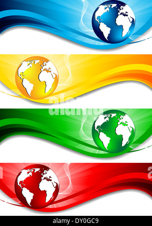 Vector set of banners; clip-art Stock Photo