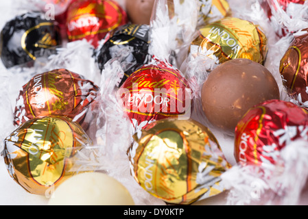 Lindt Lindor Assorted Chocolate Truffles Stock Photo