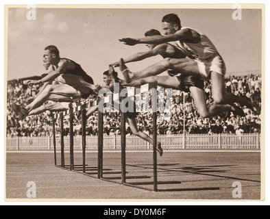 Hurdlers, Empire Games, Sydney, 1938 / photographer Sam Hood Stock Photo