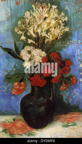 Vincent van Gogh Vase with Carnations and Other Flowers Stock Photo