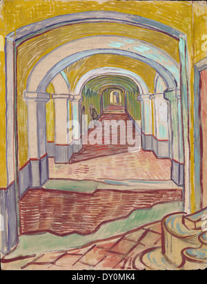 Vincent van Gogh Corridor in the Asylum Stock Photo