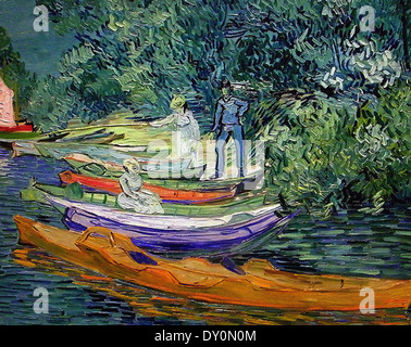 Vincent Van Gogh Bank of the Oise at Auvers Stock Photo