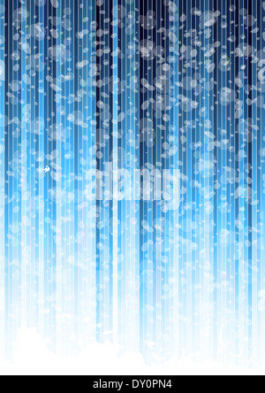 Vector illustration of blue abstract background made of colorful curved ...