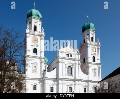 The Italian baroque Cathedral of St Stevens in Passau, Bavaria Stock Photo