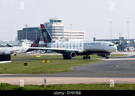 US Airways Airbus A330-243 Airliner N282AY Taxiing for Departure at Manchester Airport England United Kingdom UK Stock Photo