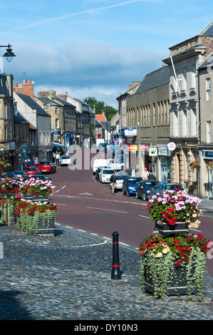 Shops in the Centre of the Pictureque Alnwick Market Town, Bondgate Within, Northumberland England United Kingdom UK Stock Photo