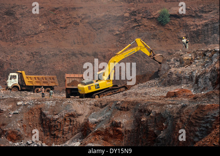 INDIA Jharkhand Noamundi , iron ore open cast mining for Tata Steel Stock Photo