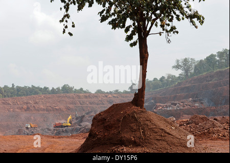 INDIA Jharkhand Noamundi , iron ore open cast mining for Tata Steel Stock Photo