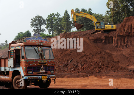 INDIA Jharkhand Noamundi , iron ore open cast mining for Tata Steel Stock Photo