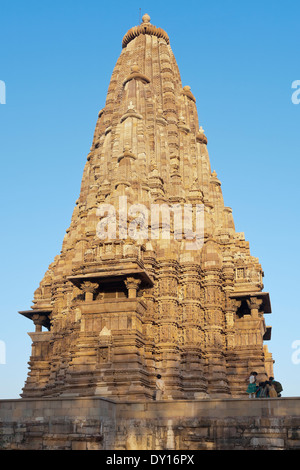 Khajuraho, India. Khajuraho Temples, Kandariya-Mahedev Temple, western group Stock Photo