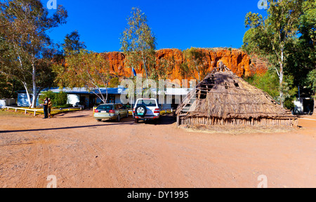 Glen Helen Gorge outback Australian landscape landscapes Northern territory Central Australia arid isolated rock formations Stock Photo
