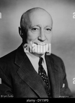 Adolph Zukor (1873-1976), Producer and Founder of Paramount Pictures, Portrait, circa 1950's Stock Photo