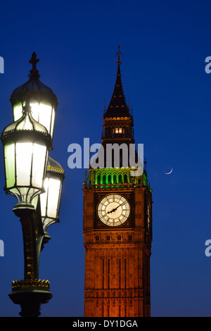 Night shot of Big Ben, Westminster, London,UK Stock Photo