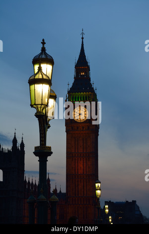 Night shot of Big Ben, Westminster, London,UK Stock Photo