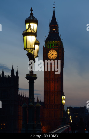 Night shot of Big Ben, Westminster, London,UK Stock Photo