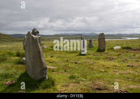 Calanais III stone circle, Callanish, Isle of Lewis, Western Isles, Scotland, UK. Stock Photo