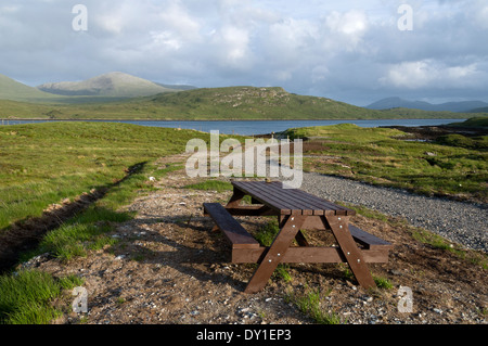 Loch Seaforth from the Aline Community Woodland walk near Port Grigaspul, Isle of Lewis, Western Isles, Scotland, UK. Stock Photo